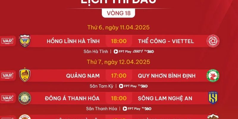Lịch thi đấu Cách BONG88 cung cấp lịch thi đấu nhanh và chính xác